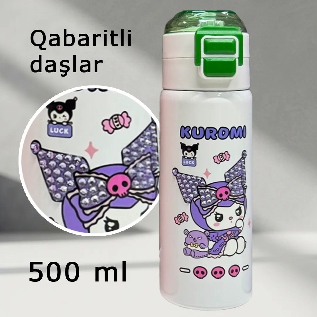 Termos, 500 ml, Kuromi, Paslanmayan polad
