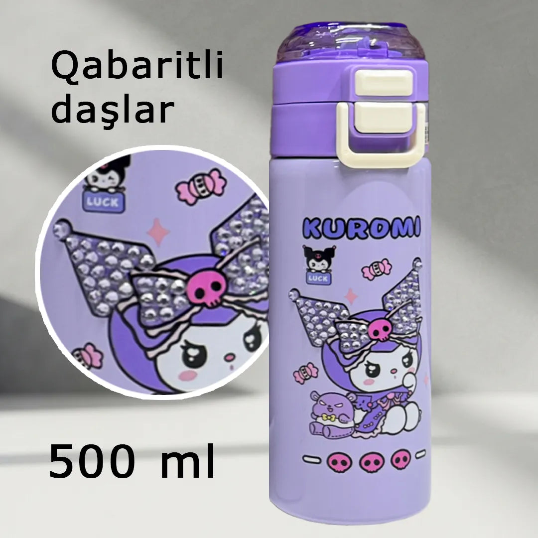 Termos, 500 ml, Kuromi, Paslanmayan polad