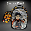 Məkətbli bel çantası dəsti "Glossy Bird Anime" Çanta + Penal