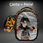 Məkətbli bel çantası dəsti "Glossy Bird Anime" Çanta + Penal