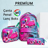 Premium çanta dəsti "Jasmine Star Flamingo" Çanta + Lanç Boks + Penal