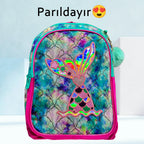 Premium Təkərli çanta dəsti "Jasmine Star Mermaid" Çanta + Lanç Boks + Penal