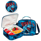 Premium Təkərli çanta dəsti "Jasmine Star T-Rex" Çanta + Lanç Boks + Penal