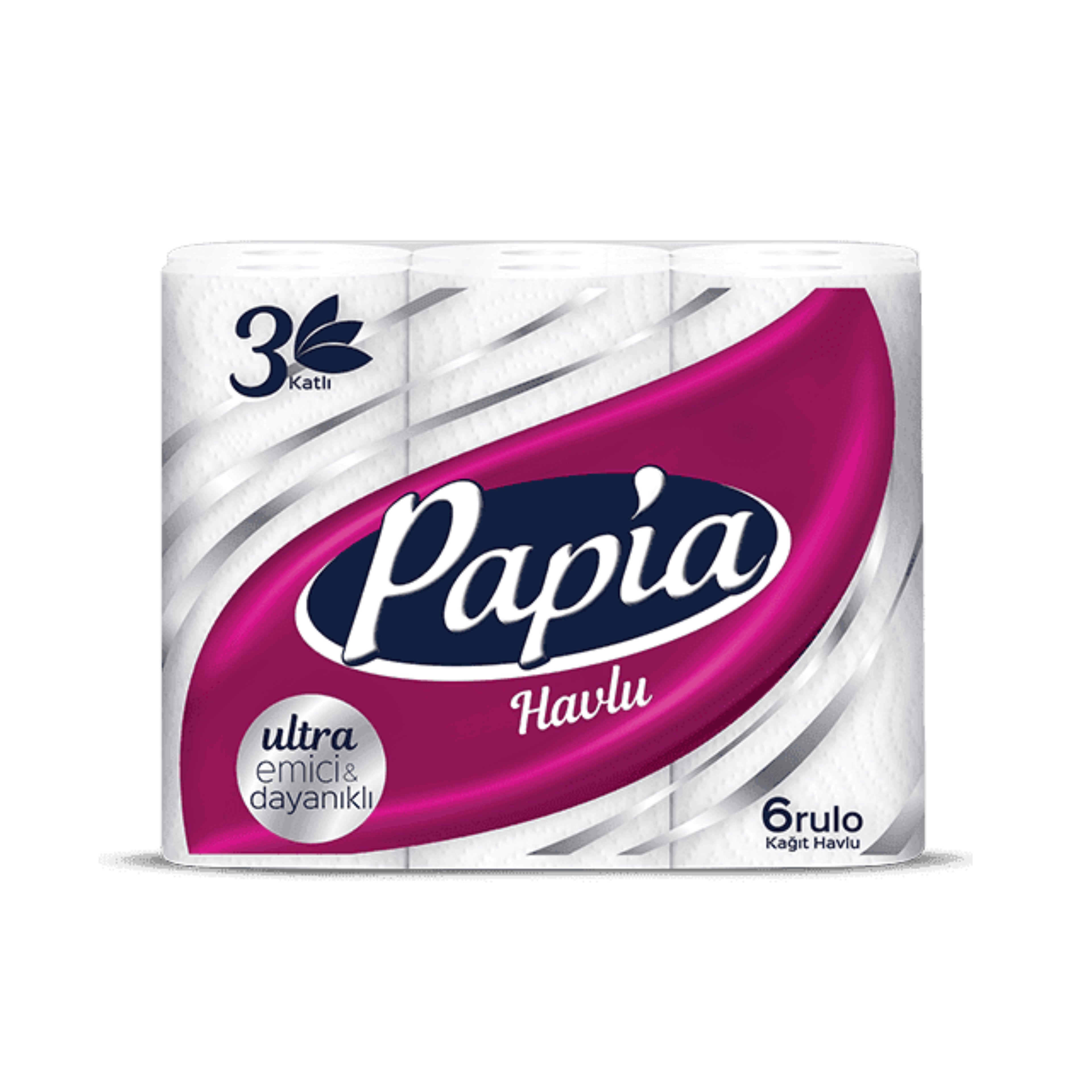 Туалетная бумага Papia, 6 рулонов, 3 слоя