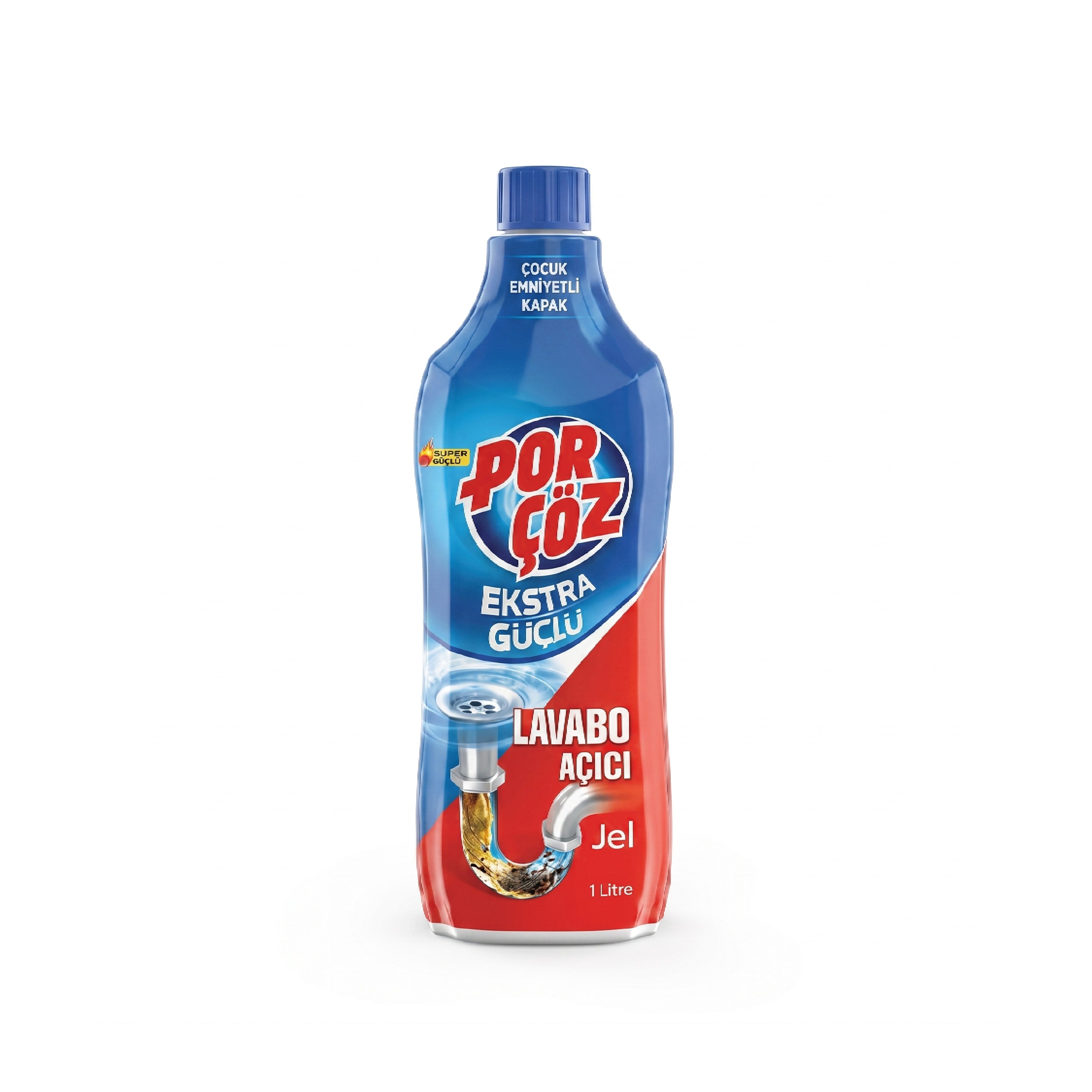 Гель для прочистки труб Porçöz Extra Strong, 1000 мл