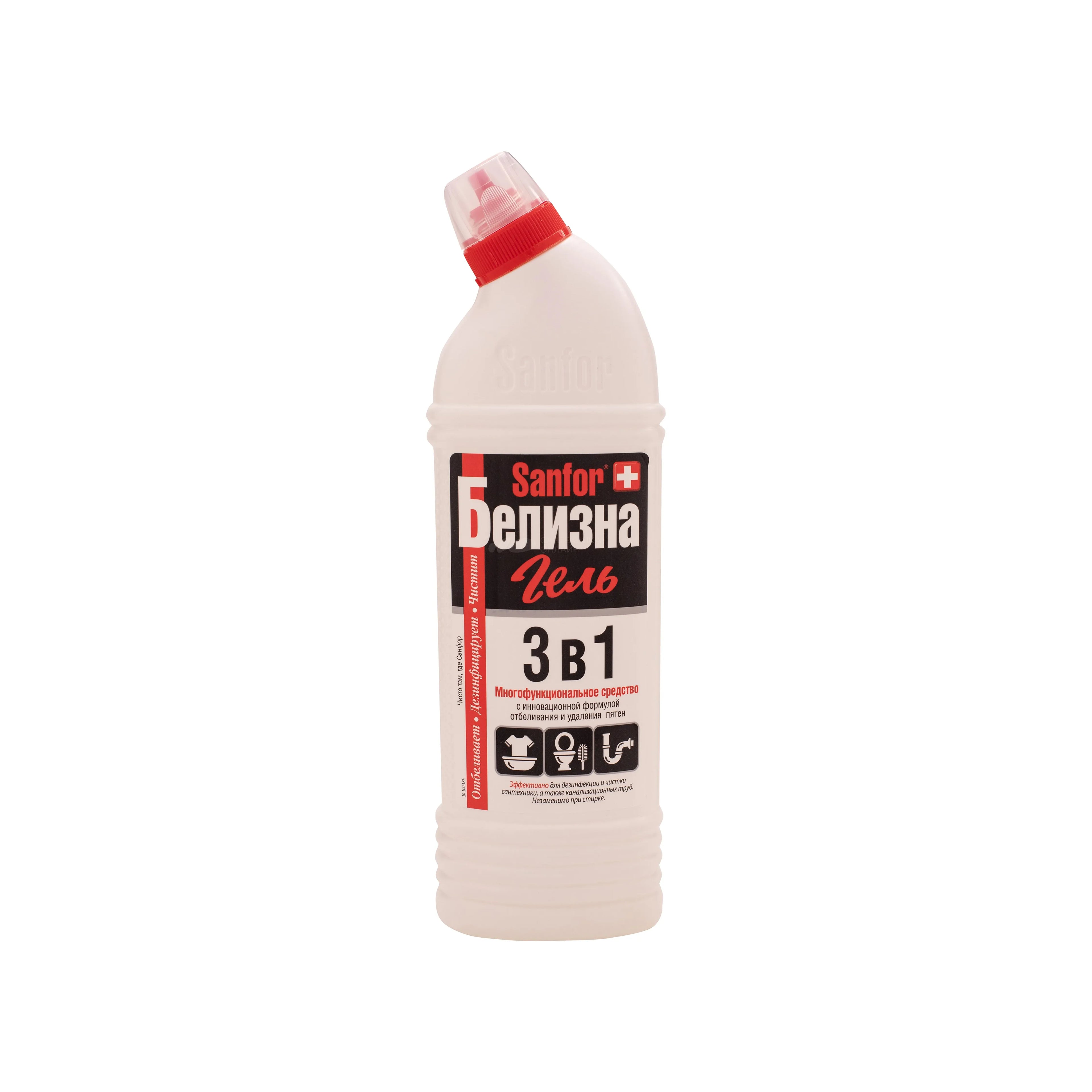 Ağardıcı və dezinfeksiyaedici gel Sanfor Belizna 3-ü 1-də, 1L