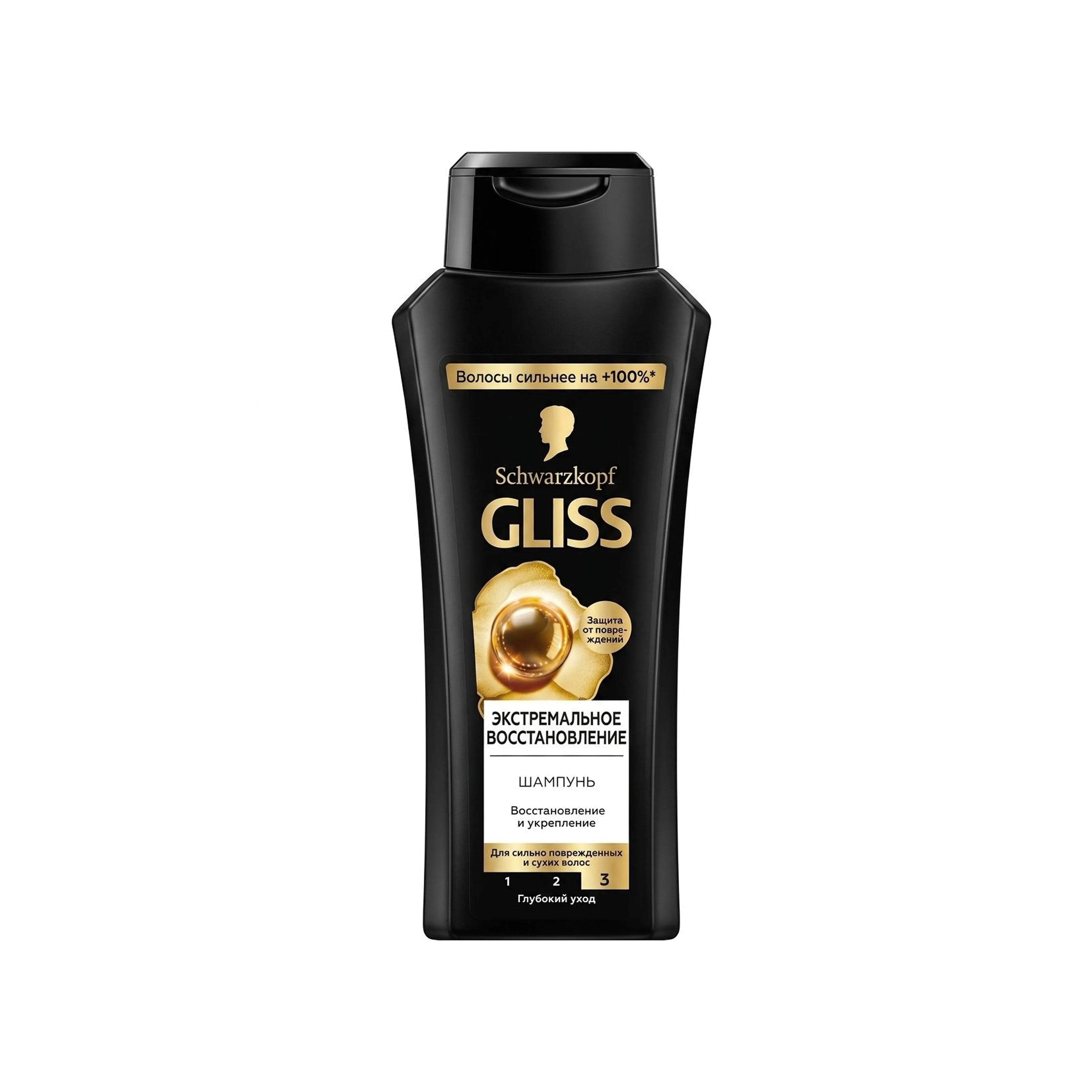 Zədələnmiş saçlar üçün Şampun Schwarzkopf GLISS Ekstremal Bərpa,400 ml
