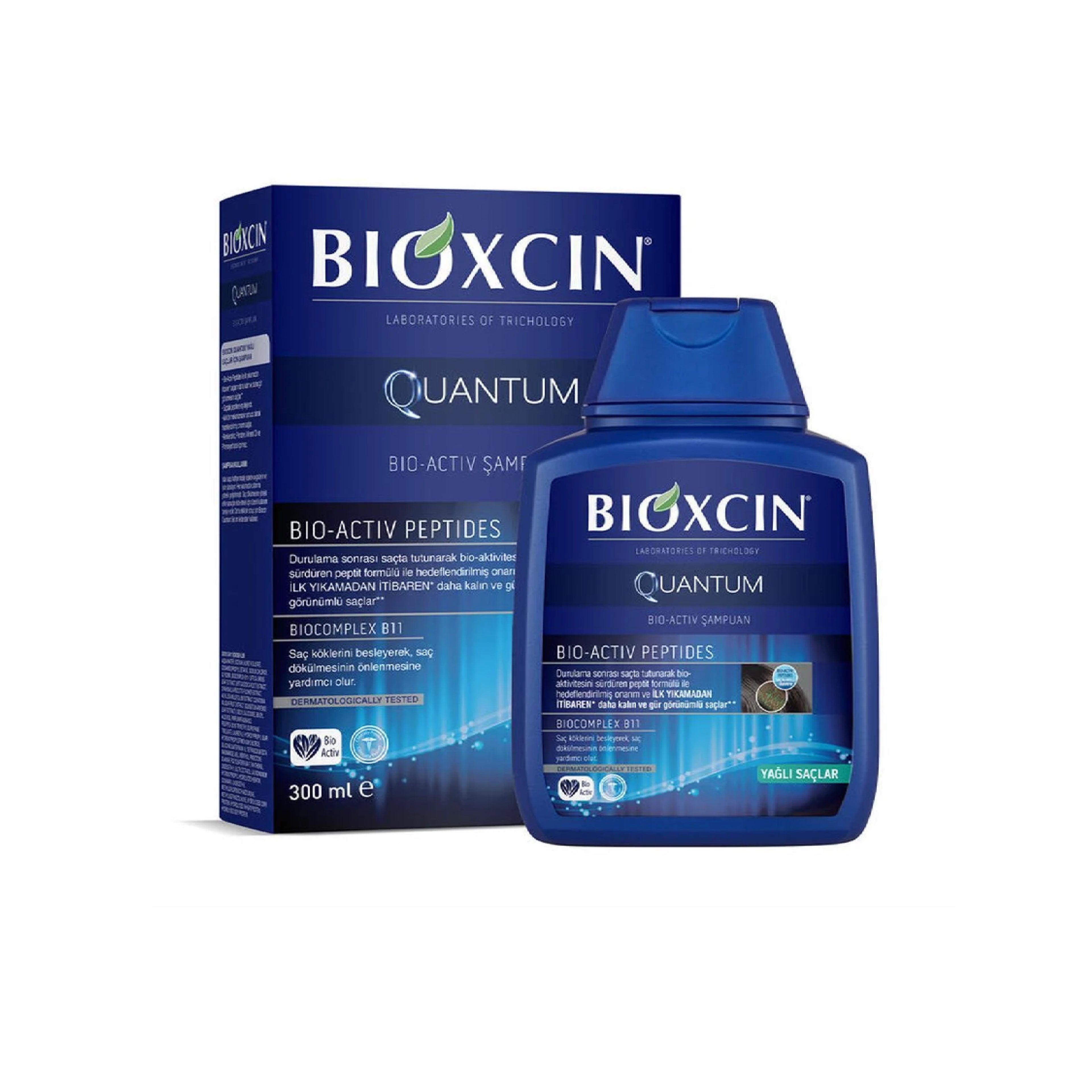 Saç tökülməsinə qarşı şampun Bioxcin Quantum Bio-Activ Yağlı Saçlar üçün, 300 ml