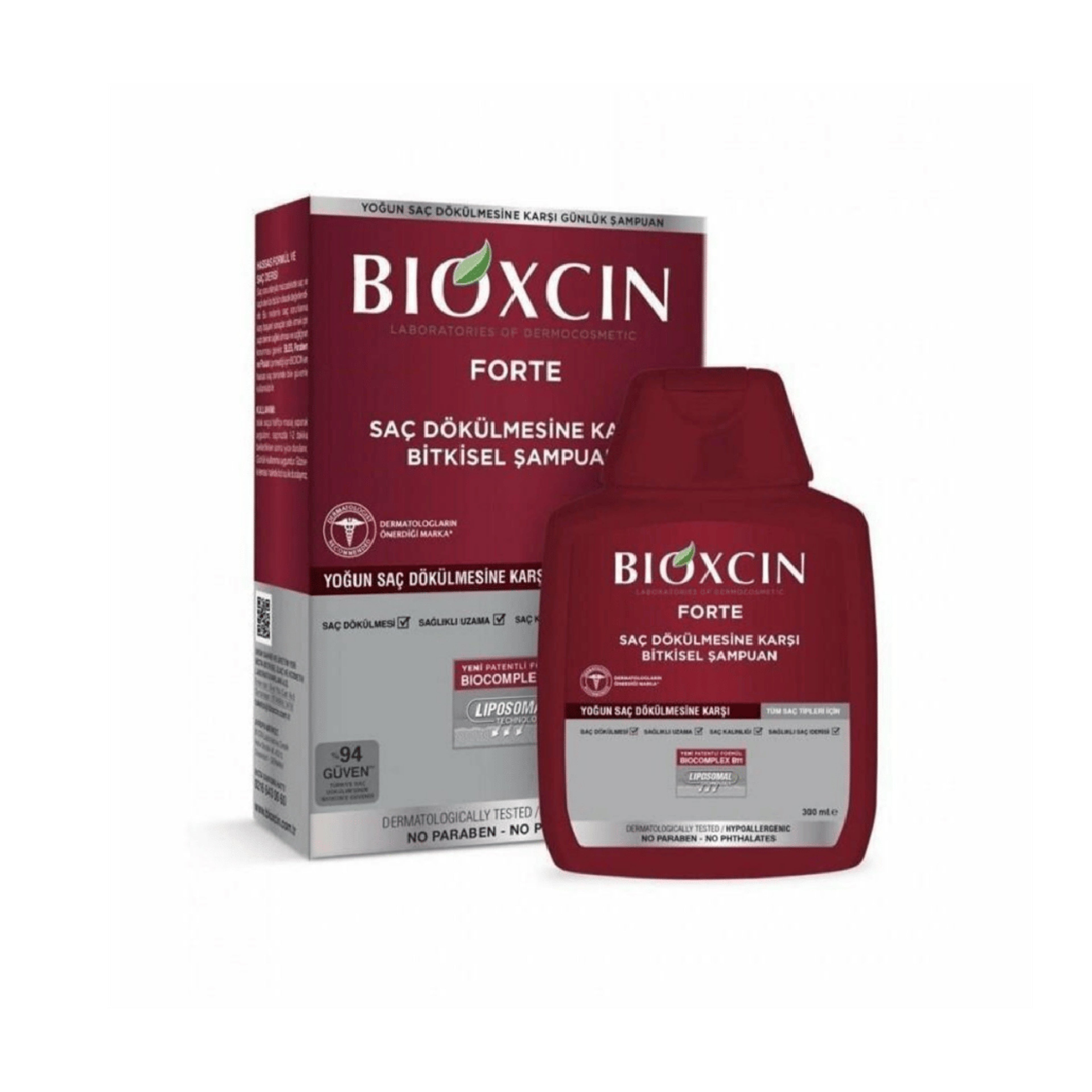 İntensiv saç tökülməsinə qarşı bitki tərkibli şampun Bioxcin Forte, 300 ml