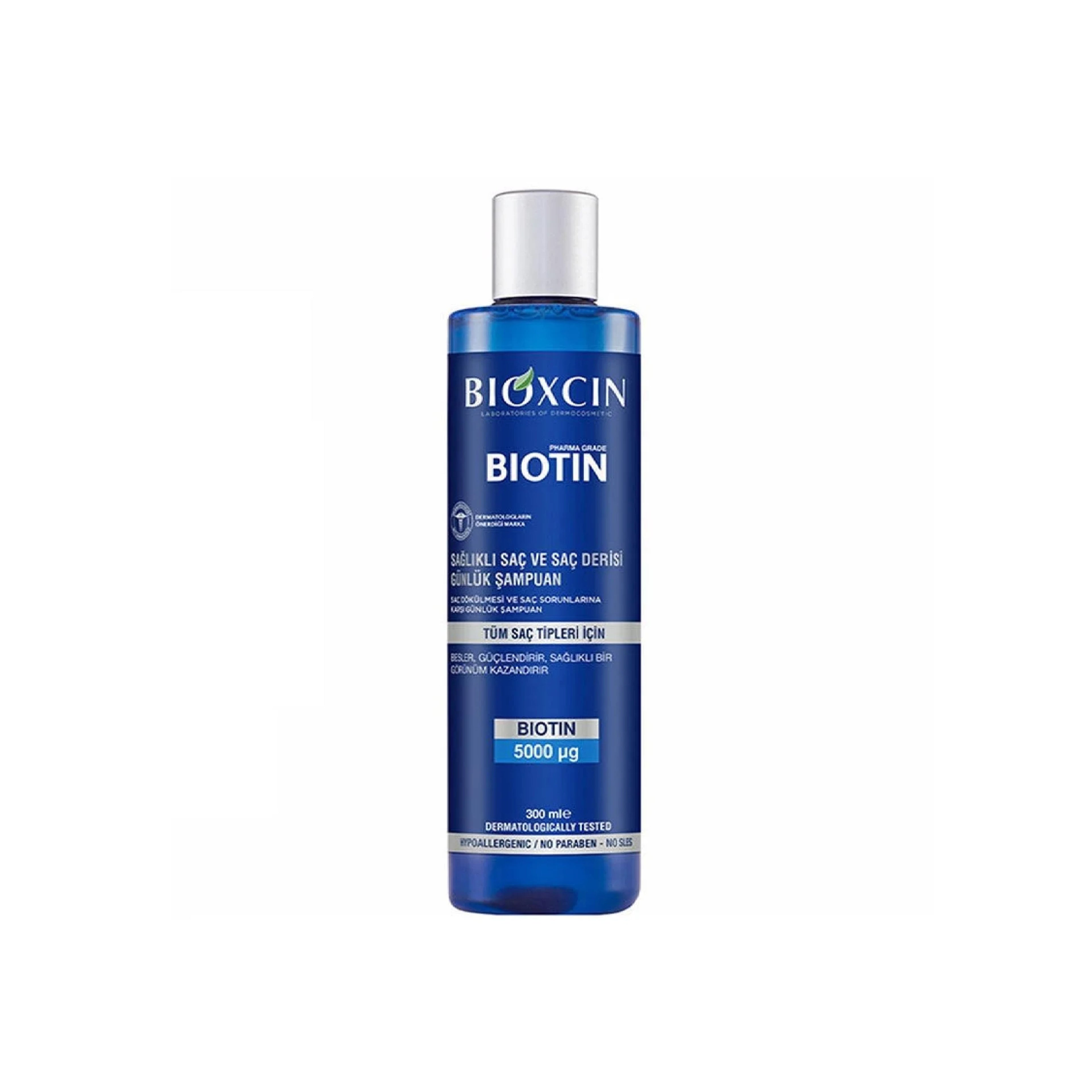 Sağlam saç və baş dərisi üçün biotin tərkibli gündəlik şampun Bioxcin, 300 ml