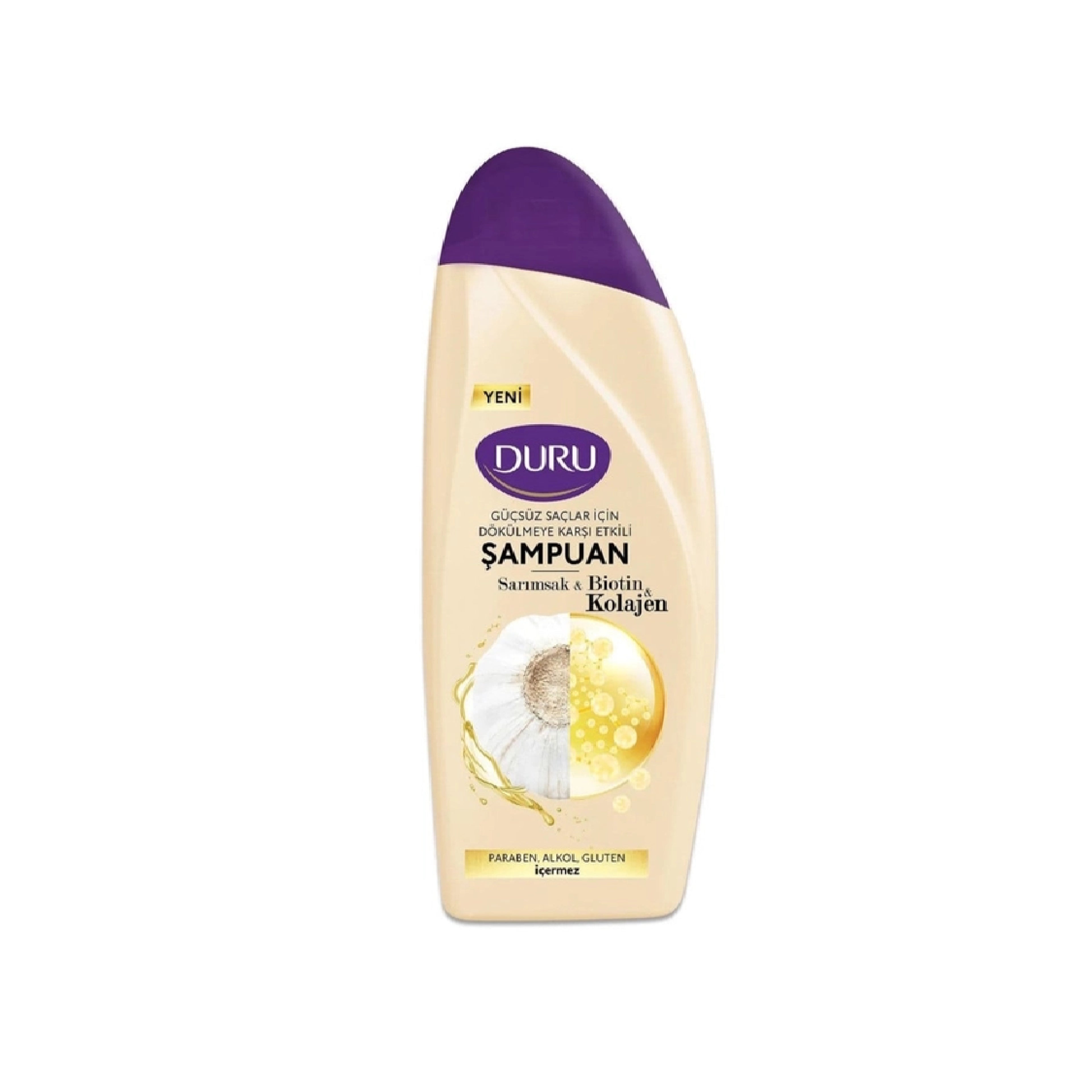 Saç şampunu Duru Sarımsaq, Biotin və Kollagen, 500 ml, Tökülən saçlar üçün