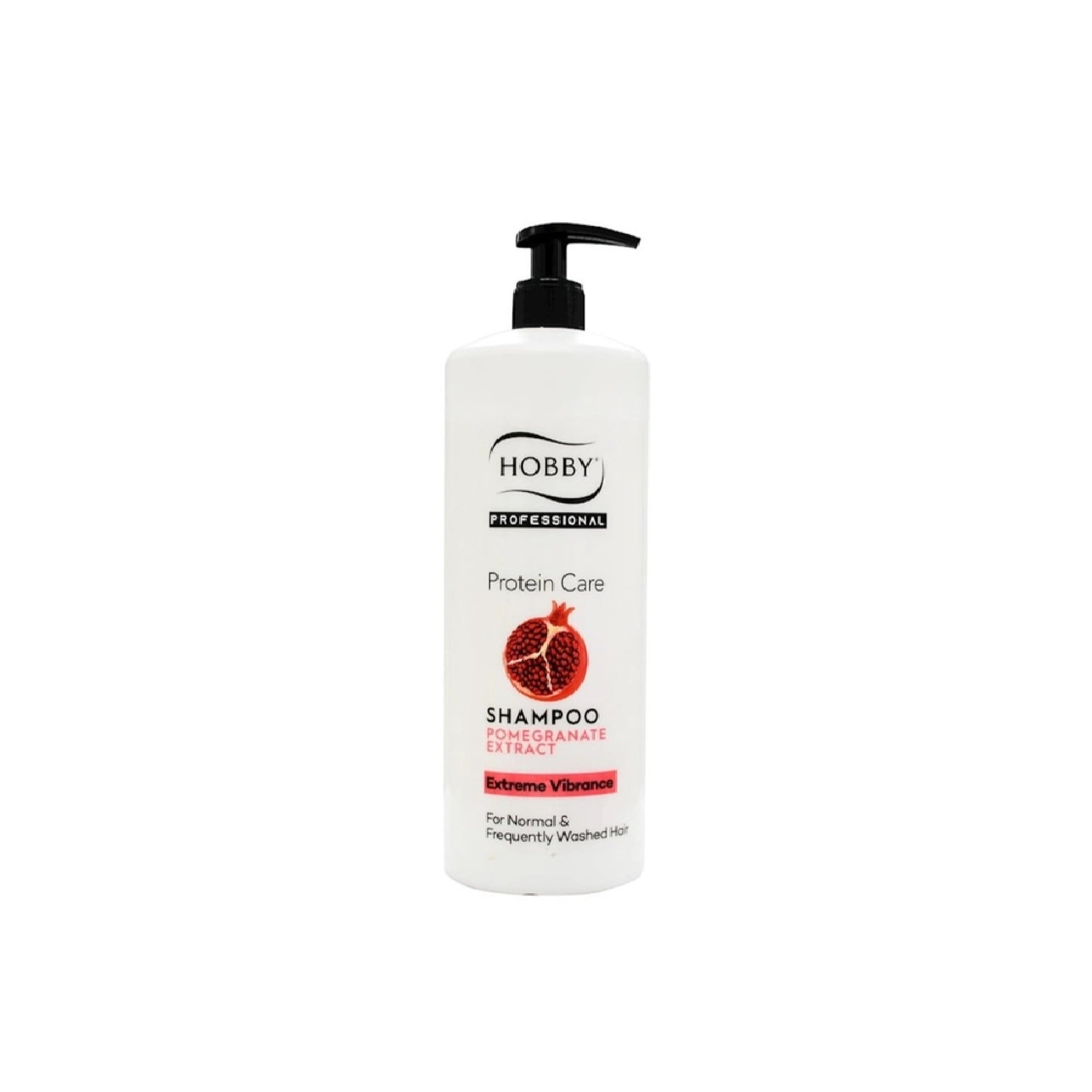 Saç şampunu Hobby Protein Care Ekstra Parlaqlıq Nar, 1000 ml, Boyalı saçlar üçün