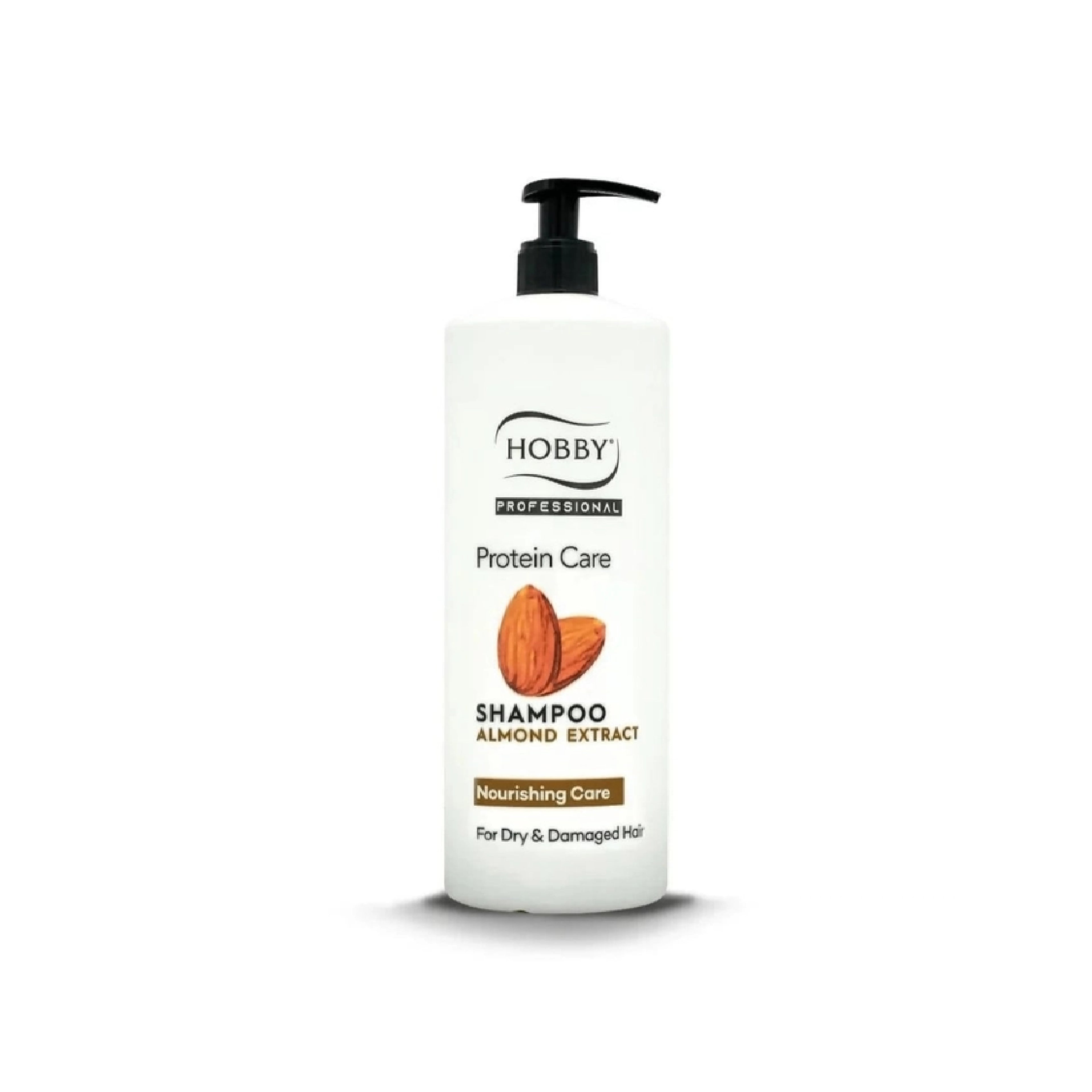 Saç şampunu Hobby Protein Care Badam Ekstraktı, 1000 ml, Quru və zədəli saçlar üçün