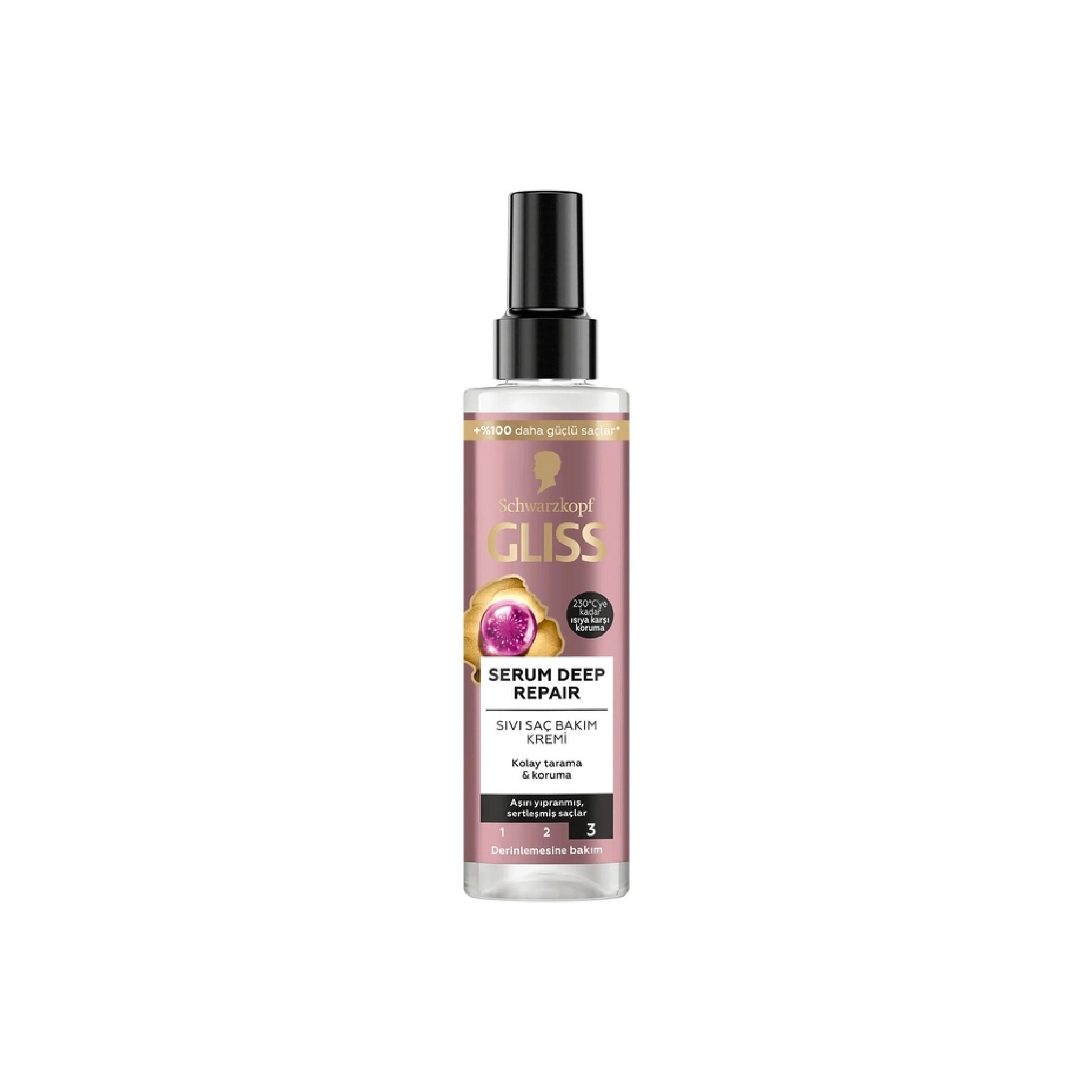 Saç krem-serumu Gliss Kur Deep Repair, 200 ml, Zədəli saçlar üçün