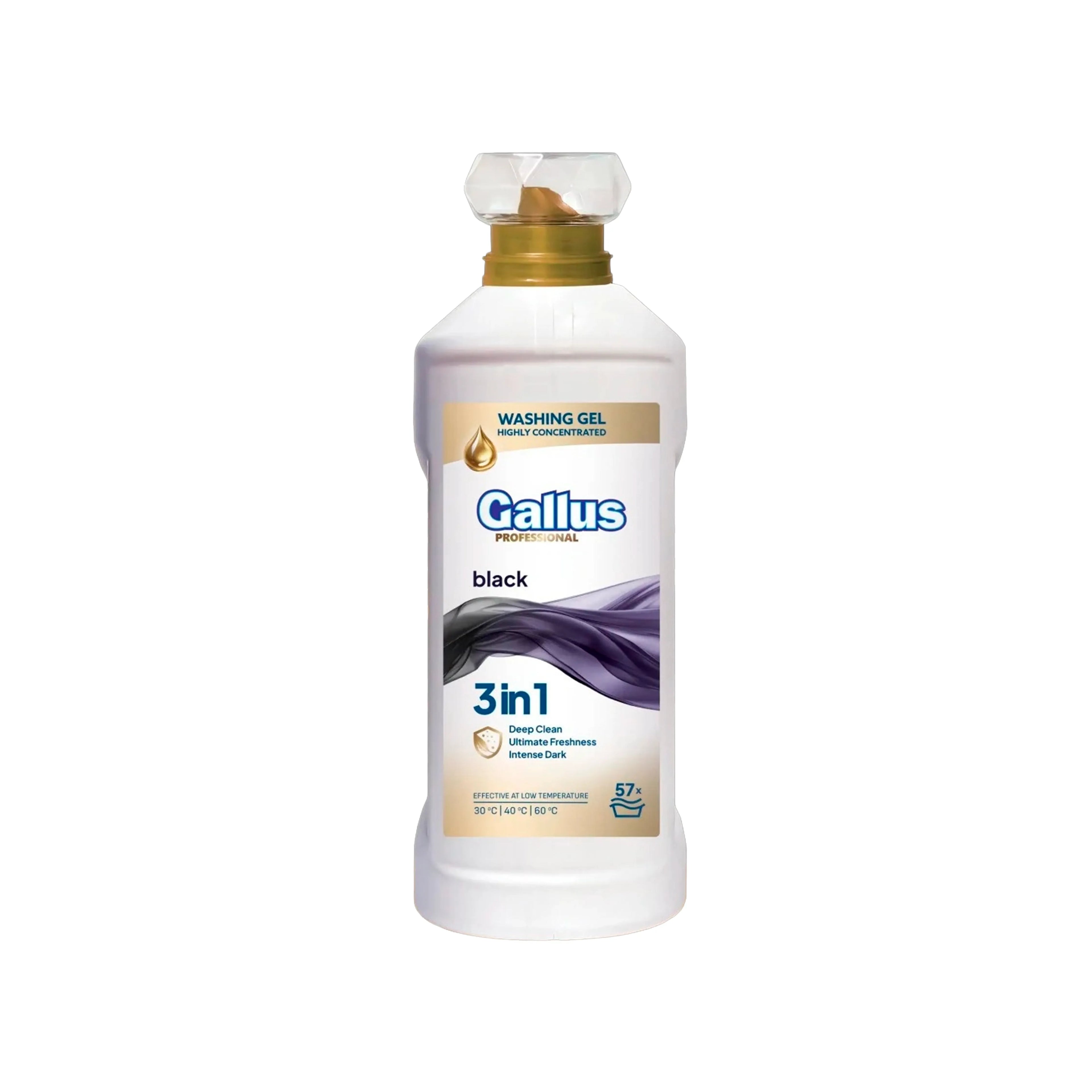 Yuma üçün gel konsentrat Gallus Professional 3 in 1 Qara paltarlar üçün, 2 L
