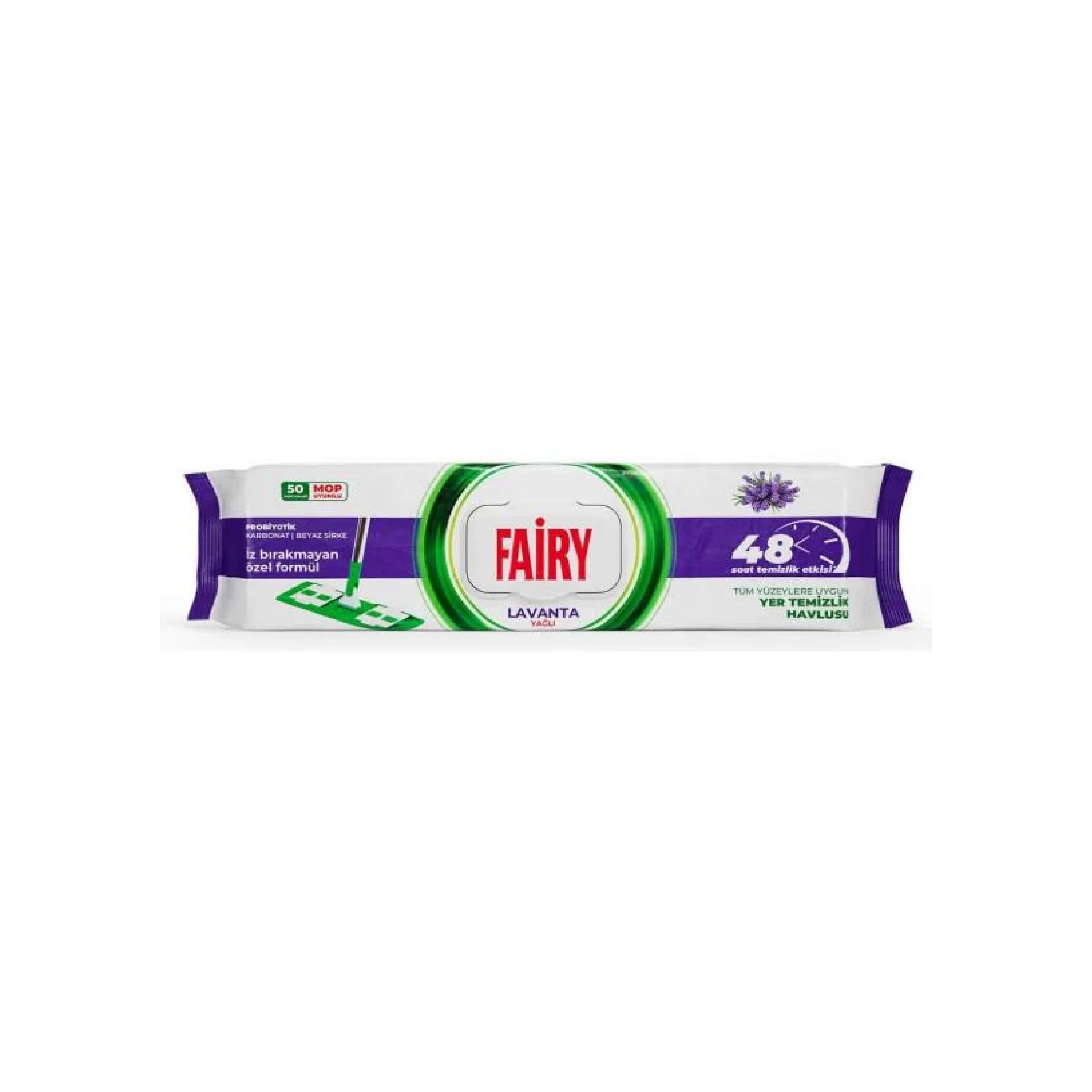 Mop salfeti Fairy Lavanta, 50 ədəd