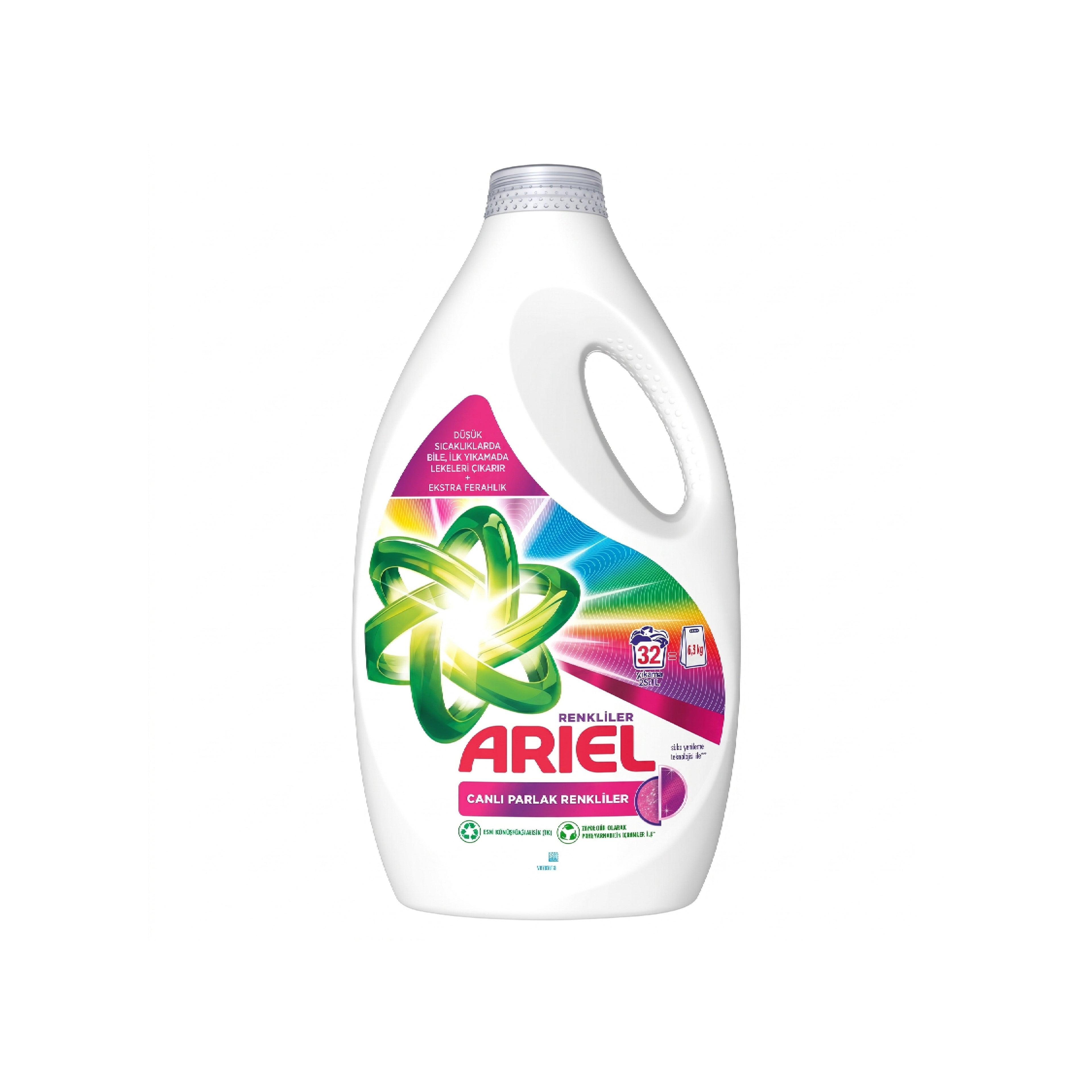 Paltar yuma geli Ariel Parlak Renkler, 1440 ml, 32 yuma, Rəngli paltarlar üçün